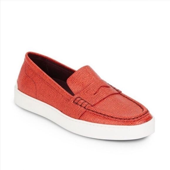 Rag & Bone Colby Red Leather Penny Loafer Sneaker - Picture 9 of 9